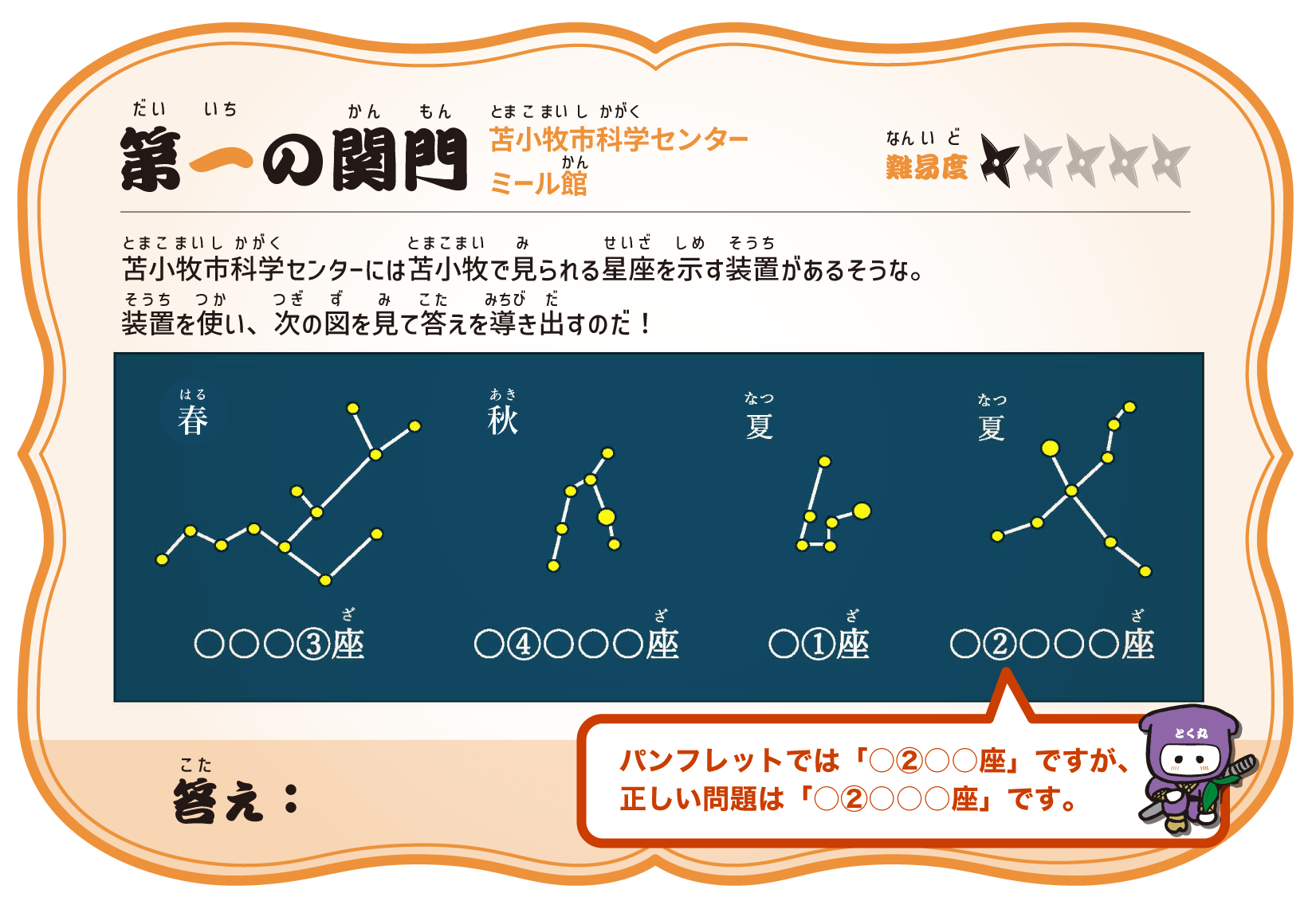 第一の関門 正しい問題